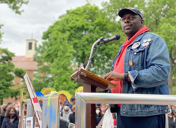 Tony Clark at June 2020 protest.