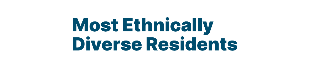 THE FIRST QUINTILE Most Ethnically Diverse Residents