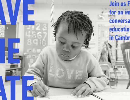 Save the date! An important conversation on education equity in Cambridge February 9.